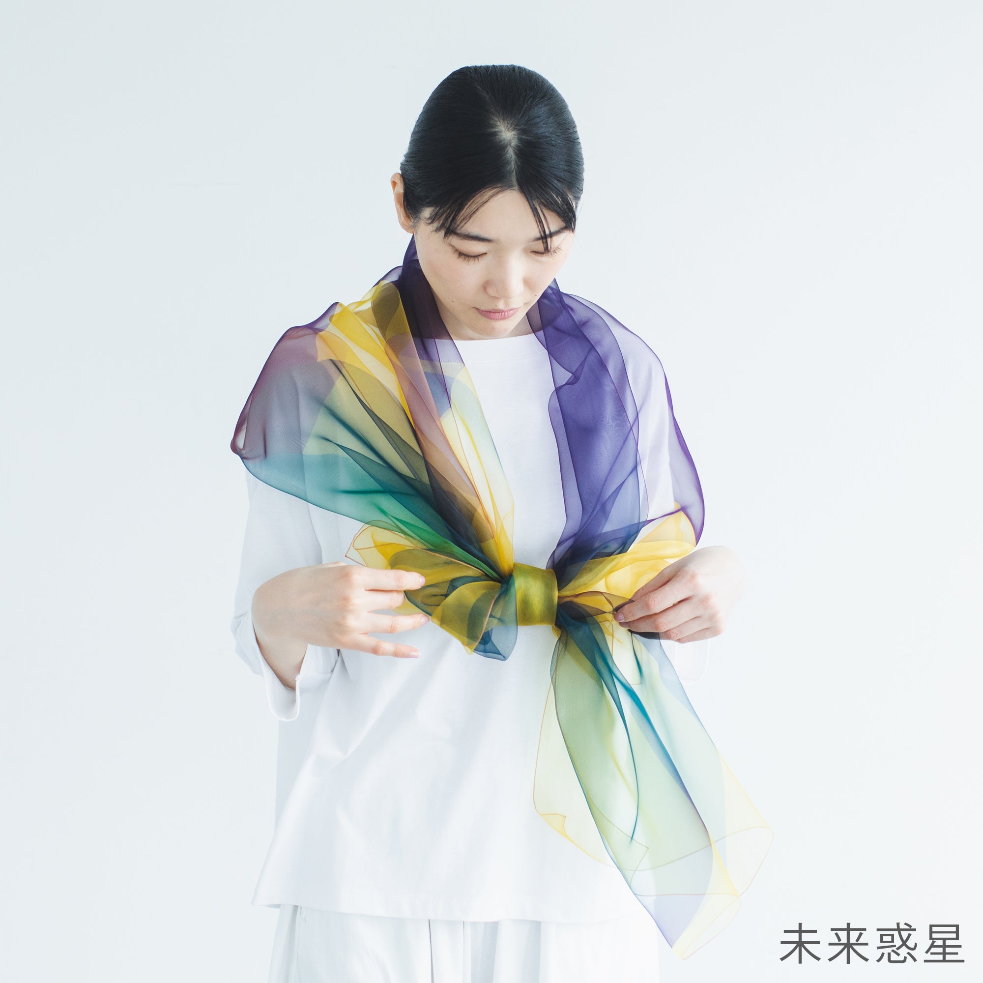 【天女の羽衣®】 ストール 九谷五彩シリーズ　ー まてーれオリジナル